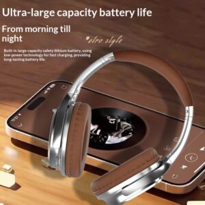 Retro Metal Bluetooth Headset — 60hr Battery