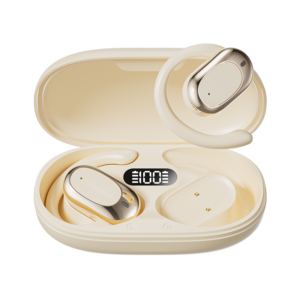 Ear-hung Bluetooth Headset-Beige-PC+ABS-1 pair