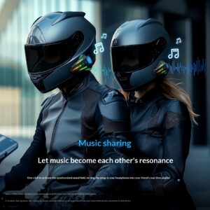 Motorcycle Helmet With Bluetooth Earphones And Water Resistance