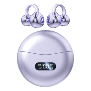 Ear-clip Bluetooth Headset-Purple-PC+ABS-1 Pair