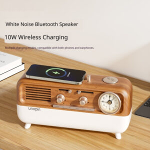 Retro Ambience Light Portable Alarm Clock Speaker